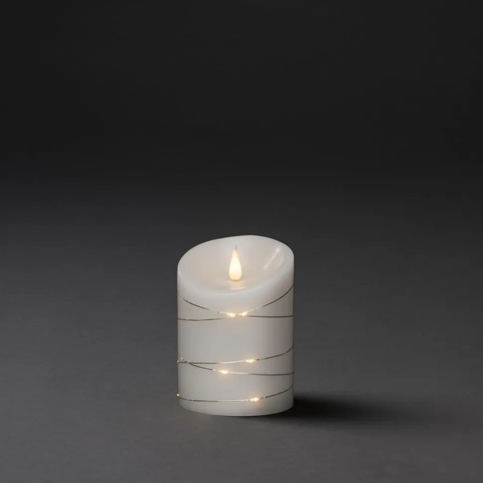 Vahakynttilä Konstsmide, IP20, 3D, paristokäyttöinen, 15 x LED, Ø10x14cm