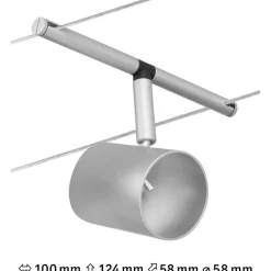 Vaijerivalaisin Paulmann CorDuo Cup, GU5.3, 12V, mattamusta/kromi