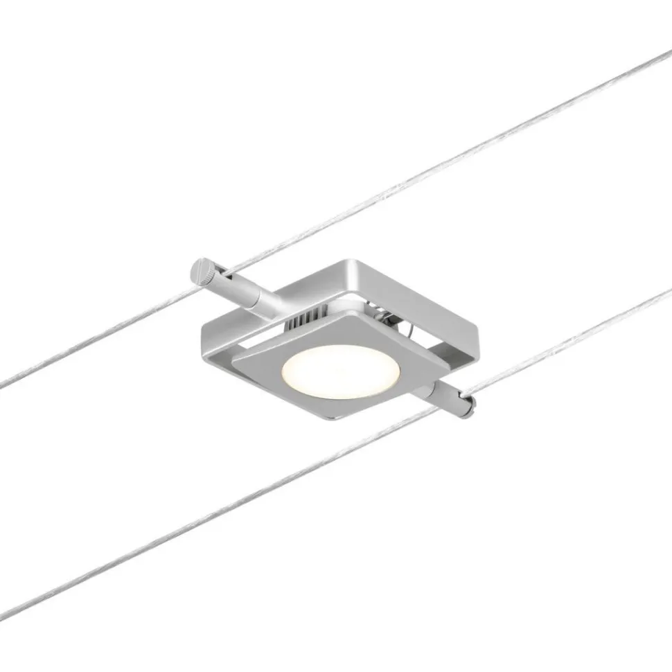 Vaijerivalaisin Paulmann CorDuo MacLED, 250lm, 4.5W, 3000K, 12V, mattakromi