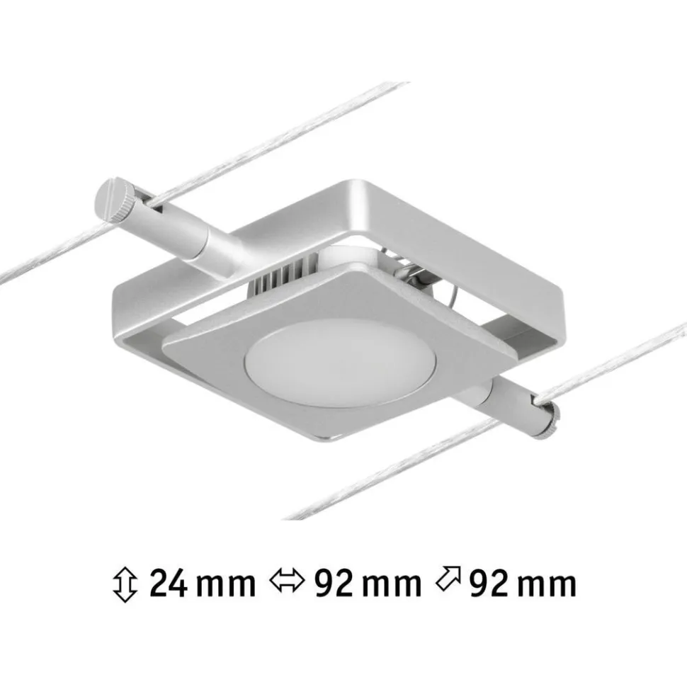 Vaijerivalaisin Paulmann CorDuo MacLED, 250lm, 4.5W, 3000K, 12V, mattakromi