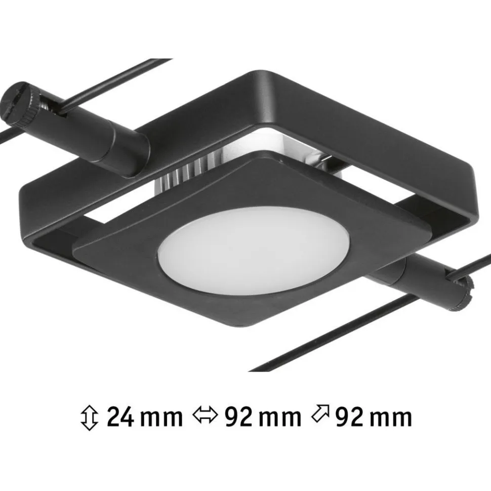 Vaijerivalaisin Paulmann CorDuo MacLED, 250lm, 4.5W, 3000K, 12V, mattamusta