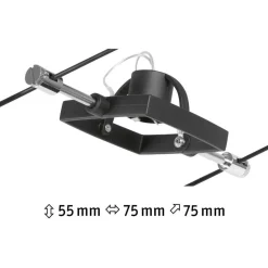 Vaijerivalaisin Paulmann CorDuo Mac II, GU5.3, 12V, mattamusta