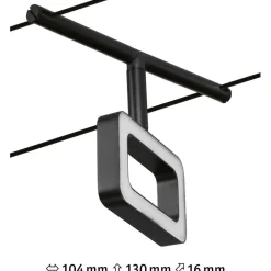 Vaijerivalaisin Paulmann CorDuo Frame, 280lm, 4.8W, 3000K, 12V, mattavalkoinen
