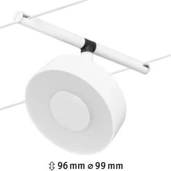 Vaijerivalaisin Paulmann CorDuo Circle, 180lm, 5W, 3000K, 12V, mattavalkoinen