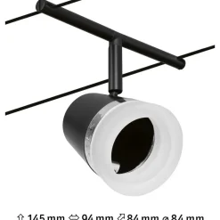 Vaijerivalaisin Paulmann CorDuo Cone, GU5.3, 12V, mattakromi/kromi