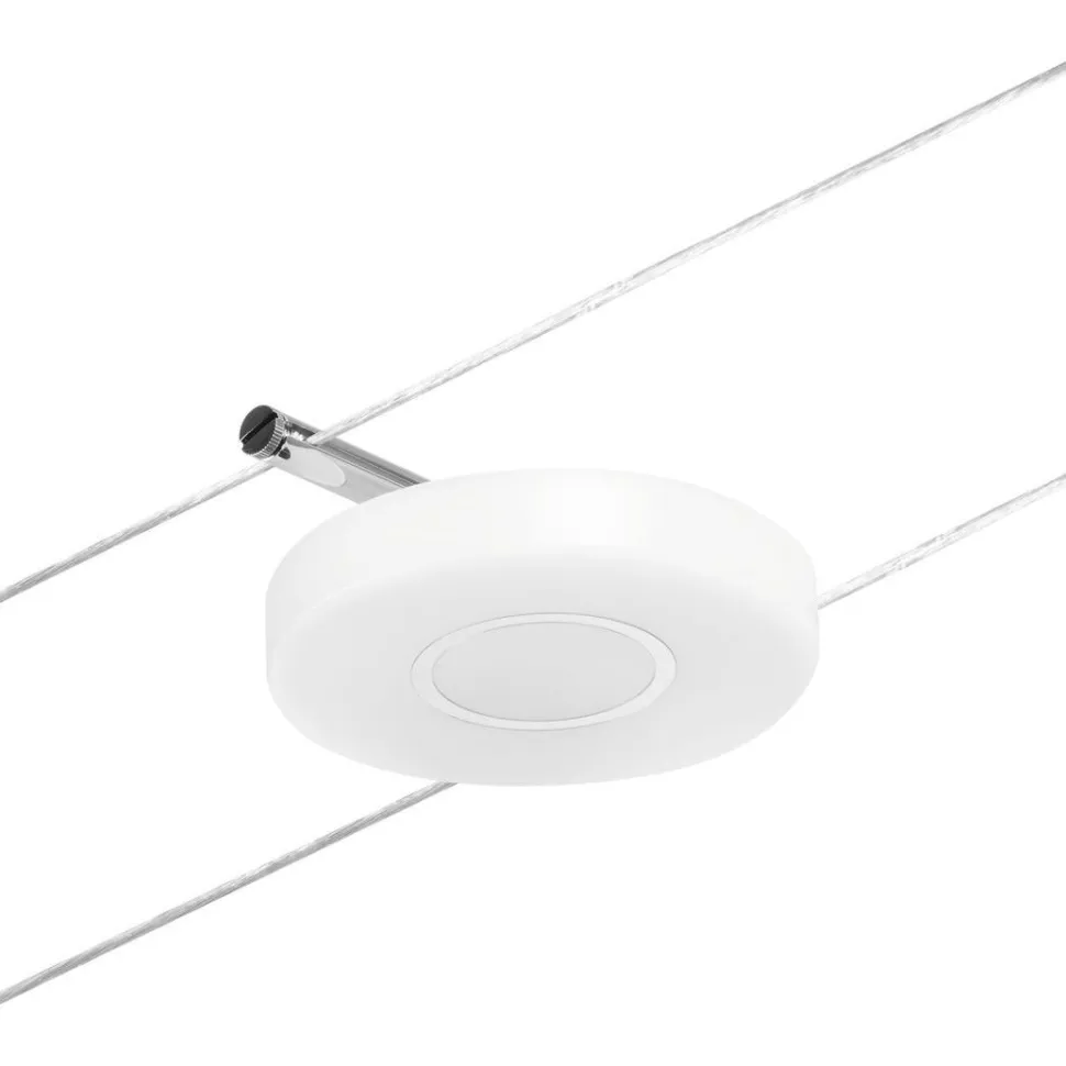 Vaijerivalaisin Paulmann CorDuo DiscLED, 200lm, 4.5W, 3000K, 12V, mattakromi
