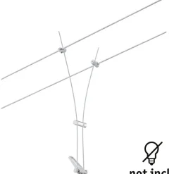 Vaijerivalaisin Paulmann CorDuo Comet, GU5.3, 12V, himmennettävä, mattakromi