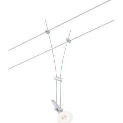 Vaijerivalaisin Paulmann CorDuo Comet, GU5.3, 12V, himmennettävä, mattakromi