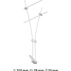 Vaijerivalaisin Paulmann CorDuo Comet, GU5.3, 12V, himmennettävä, mattakromi