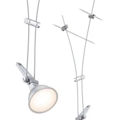 Vaijerivalaisin Paulmann CorDuo Comet, GU5.3, 12V, himmennettävä, mattakromi