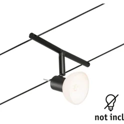 Vaijerivalaisin Paulmann CorDuo Sheela, GU5.3, 12V, mattamusta/kromi