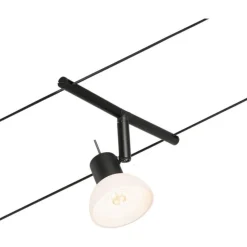 Vaijerivalaisin Paulmann CorDuo Sheela, GU5.3, 12V, mattamusta/kromi