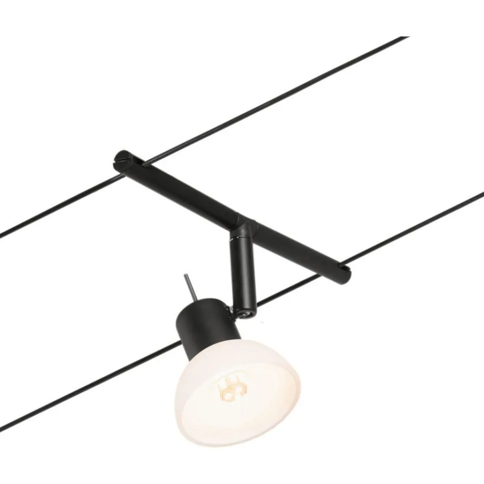 Vaijerivalaisin Paulmann CorDuo Sheela, GU5.3, 12V, mattamusta/kromi