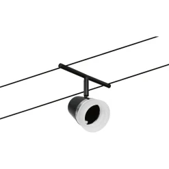 Vaijerivalaisinsetti Paulmann CorDuo Cone, GU5.3, 230/12V, 5-osainen, mattamusta/kromi