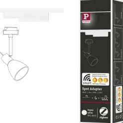 Valaisinkiinnike Paulmann URail Zigbee 3.0 spottivalaisimelle kiskoon valkoinen
