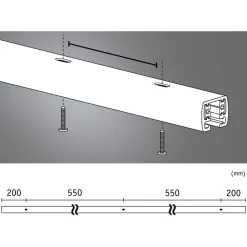 Valaisinkisko Paulmann URail 1.5m 230V mattamusta