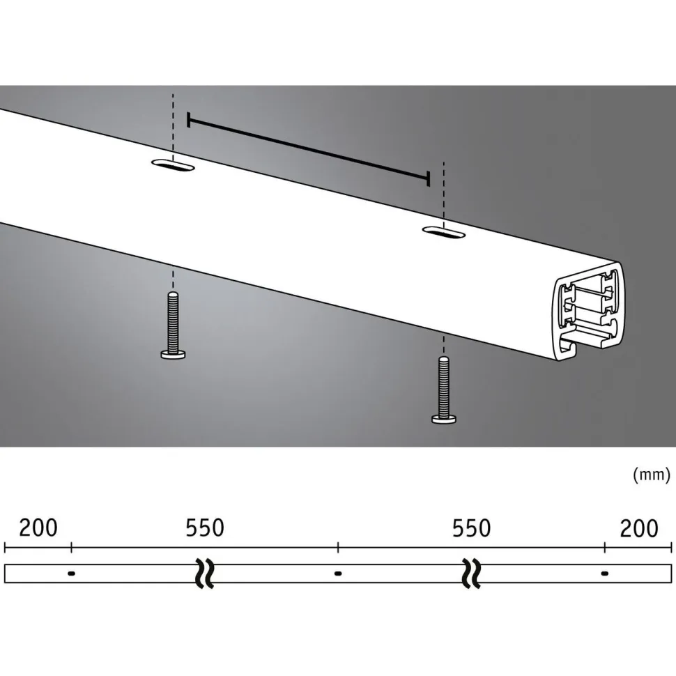 Valaisinkisko Paulmann URail 0.1m 230V valkoinen