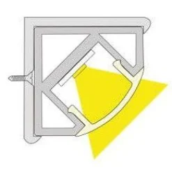 Valaisinlista LED-nauhalle Limente Corner 215 2m valkoinen
