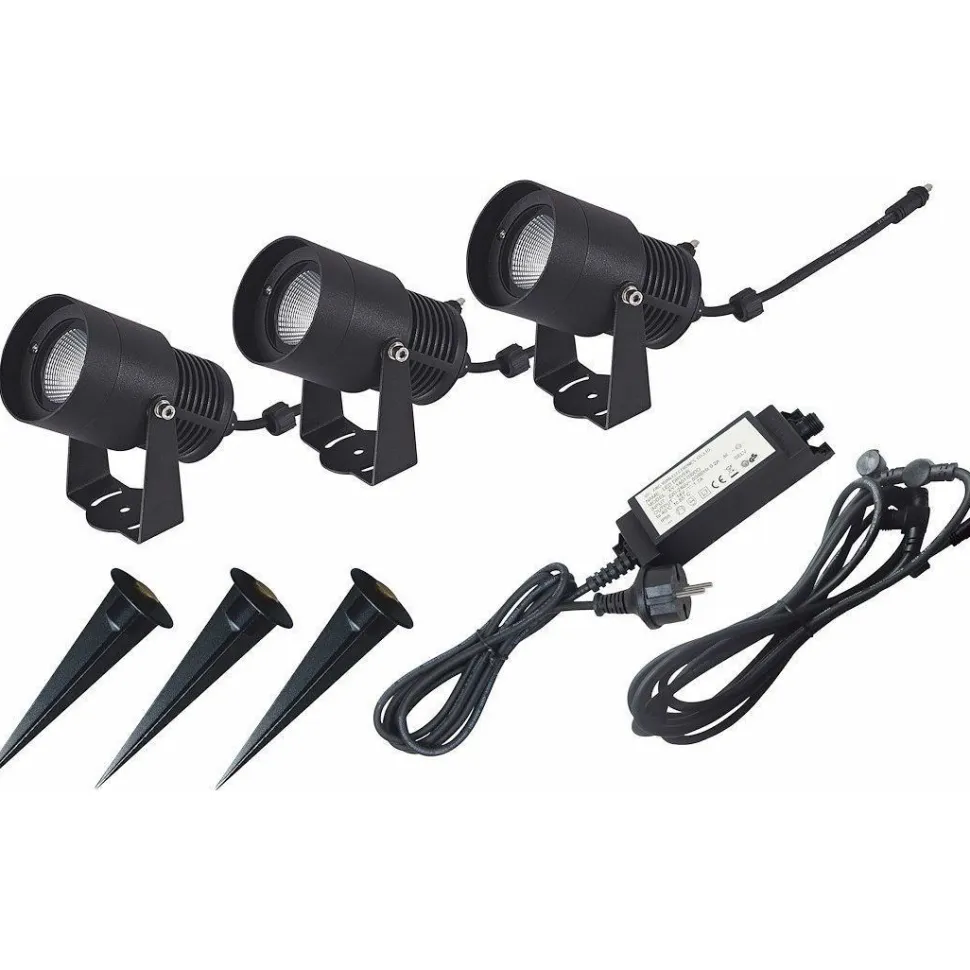 Valaisinpaketti Malmbergs Elite Kit, 3x6,5W, IP65
