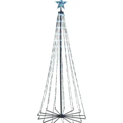 Valojoulukuusi Konstsmide, 265 RGB LED, musta metallirunko, kaukosäädin