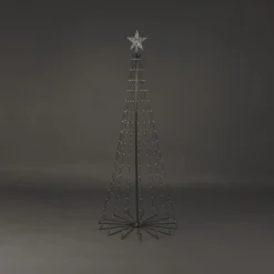 Valojoulukuusi Konstsmide, 265 RGB LED, musta metallirunko, kaukosäädin
