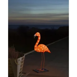 Valokoriste Konstsmide Flamingo, IP44, 48 x amber LED, 70cm