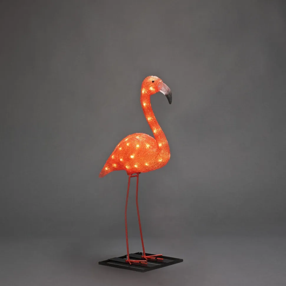Valokoriste Konstsmide Flamingo, IP44, 48 x amber LED, 70cm