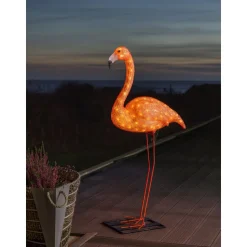Valokoriste Konstsmide Flamingo, IP44, 48 x amber LED, 70cm