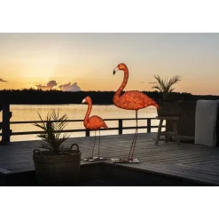Valokoriste Konstsmide Flamingo, IP44, 48 x amber LED, 70cm