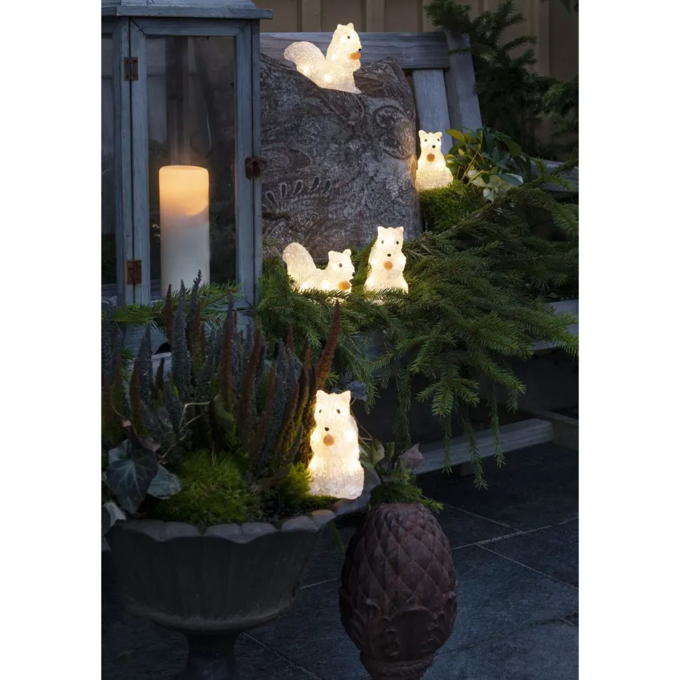 Valokoriste Konstsmide Oravat, IP44, 5-osainen, 40 x LED, 12/8cm