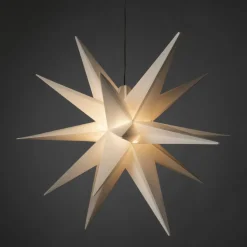 Valokoriste Konstsmide Tähti 3D, IP44, 80cm, G4, himmennin, punainen