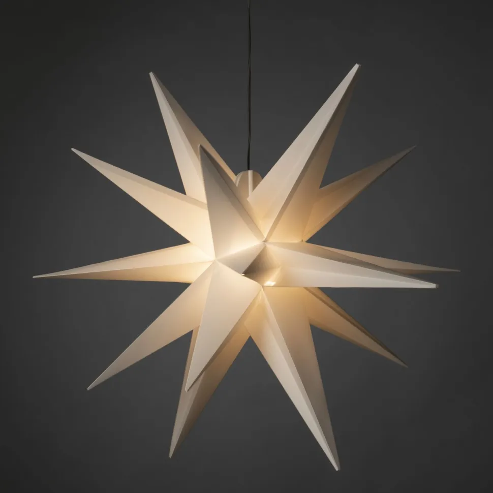 Valokoriste Konstsmide Tähti 3D, IP44, 80cm, G4, himmennin, punainen