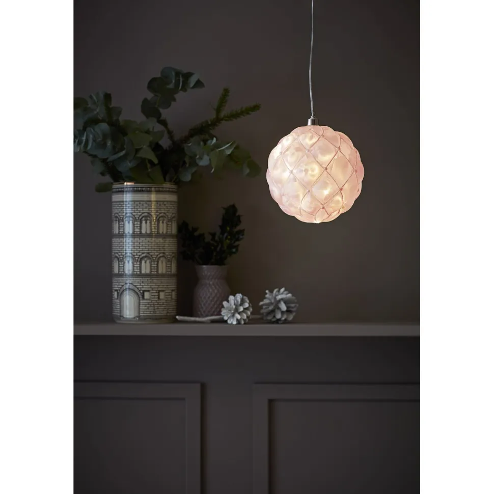 Valokoriste Markslöjd Pearl pyöreä 15cm roikkuva paristokäyttöinen