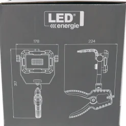 Valonheitin LED Energie, 20W, 1700lm, IP44, puristimella, keltainen