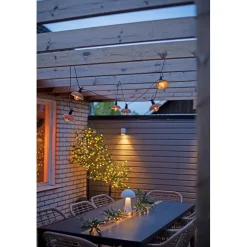 Valosarja Star Trading Cesta Light, ulkokäyttöön, 6-osainen, 350cm, ruskea/musta