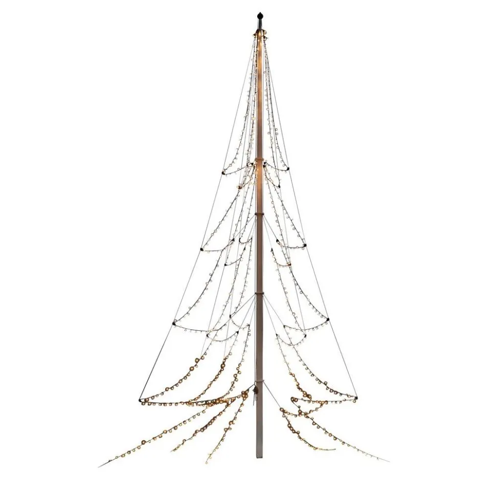 Valosarja lipputankoon Konstsmide, IP44, 680 x valettu amber LED, 9-12m lipputangot