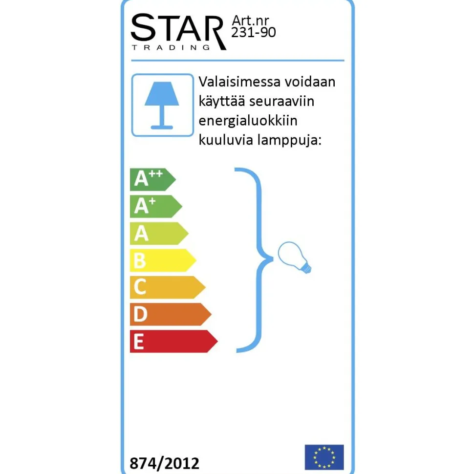 Valotähti Star Trading Frozen 65 cm paperi valkoinen