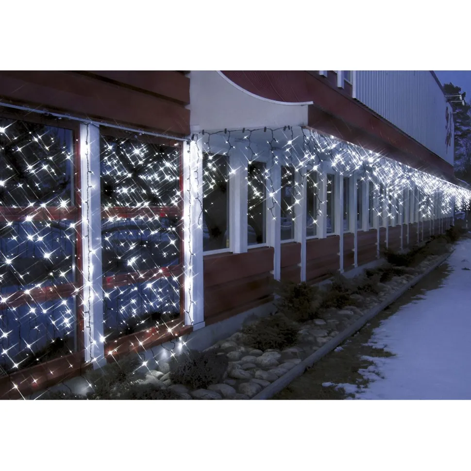 Valoverho System LED Extra musta 8W 102 valoa 1x2 m lämmin valkoinen