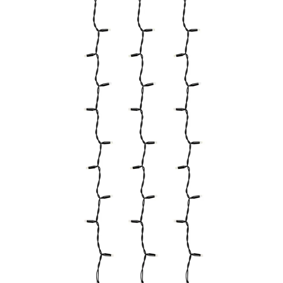 Valoverho Markslöjd Chrissline, 100 valoa, 1x1.5m, musta, eri valonsävyjä