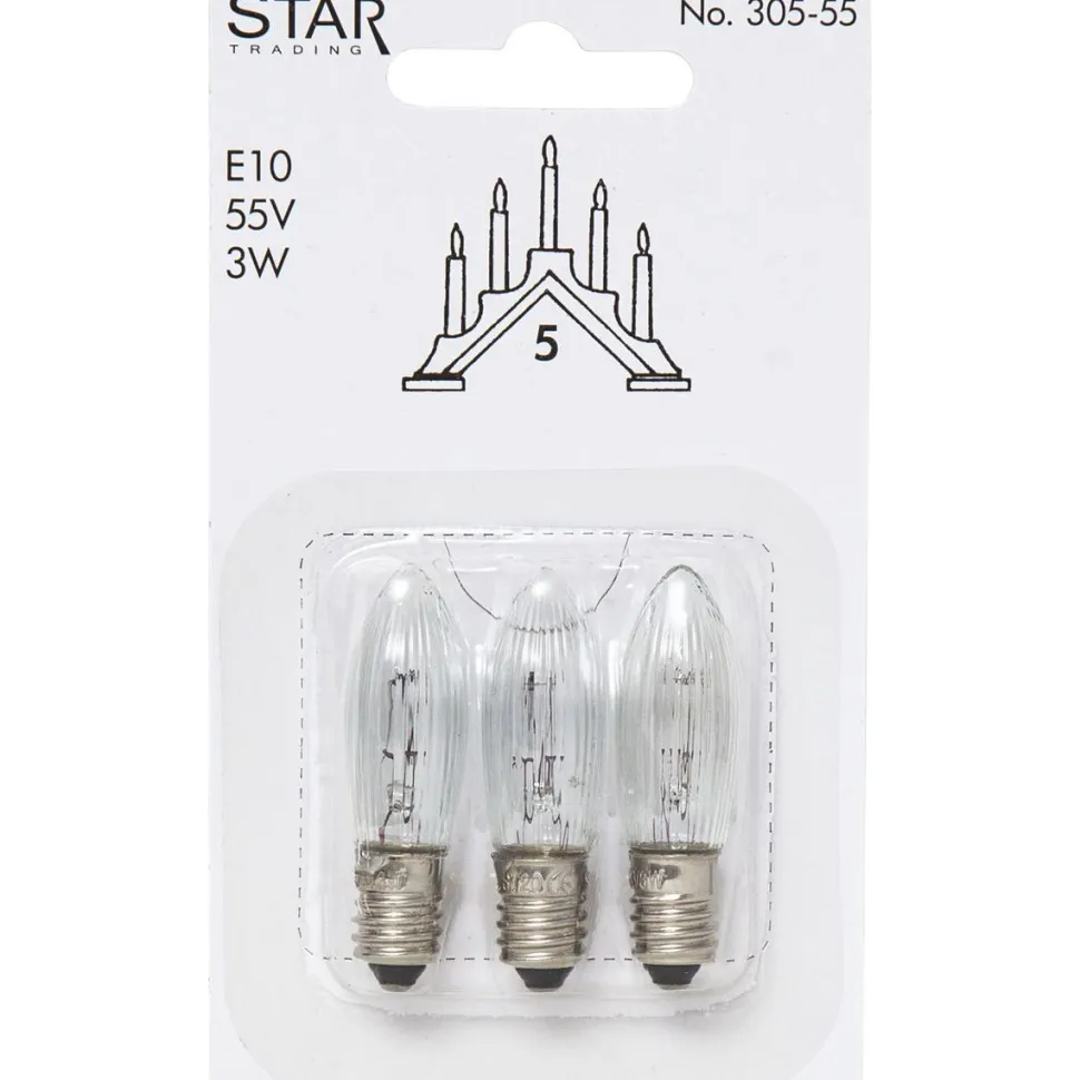 Varalamppu Star Trading E10 1,8W 24V Ø45x13mm 3 kpl