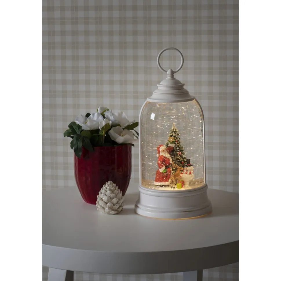 Vesilyhty Konstsmide Joulupukki ja lumiukko, IP20, 2 x LED, ajastin, USB/paristokäyttöinen