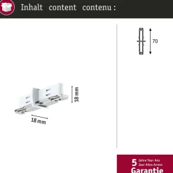 Virrankatkaisija Paulmann URail 70x18mm valkoinen