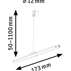 Välikiinnike Paulmann CorDuo, 1m, mattakromi