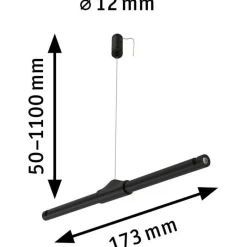 Välikiinnike Paulmann CorDuo, 1m, mattakromi