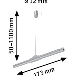 Välikiinnike Paulmann CorDuo, 1m, mattakromi