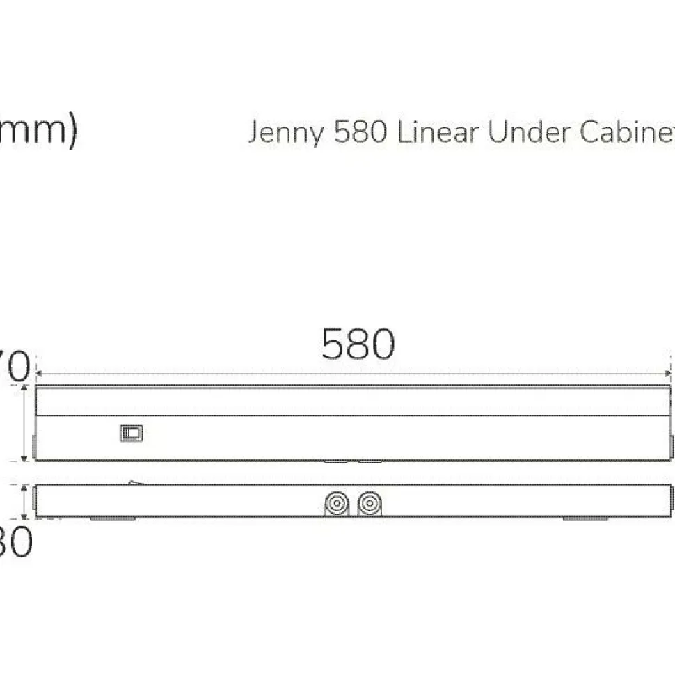 Välitilavalaisin Litt Jenny 580 Linear, 58cm, valkoinen