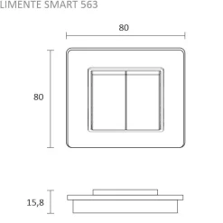 Välonsäädin Limente Smart 563 Luxus CCT, IP20, musta
